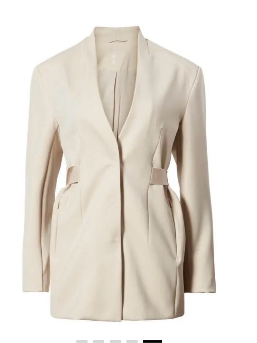 BANDIER Sport Logo Blazer in Nude Size Small